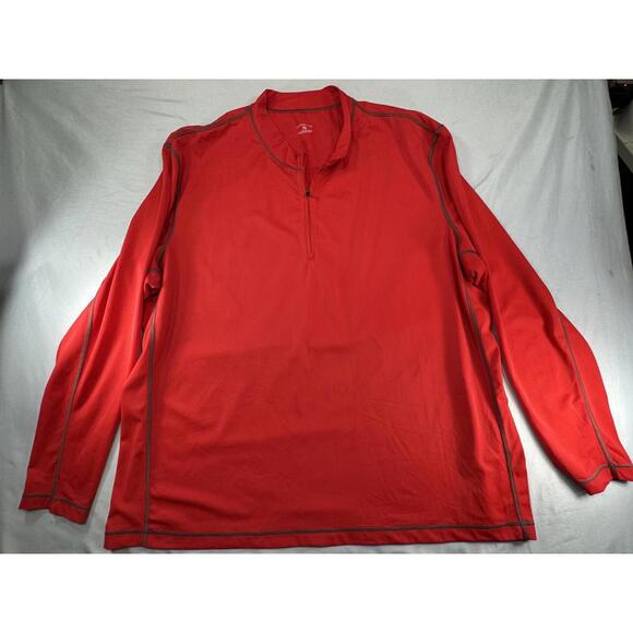 Lands End Men's 3XL Red 1/4 Zip Lightweight Pullover - Picture 1 of 7